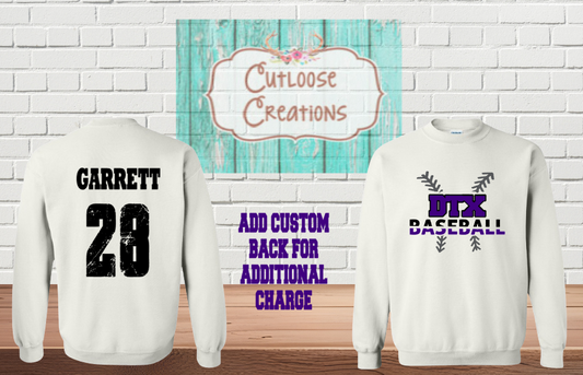 DTX Baseball Split Sweatshirt White