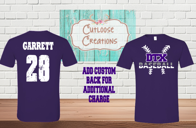 DTX Baseball Split  Purple T-Shirt