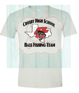 CHS Bass Fishing Team Tee with Logo (3 Colors)