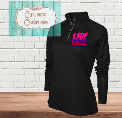 Lady DTX Black 1/4 zip Pullover