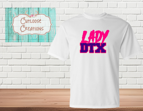 Lady DTX White Performance DRIFIT T-Shirt